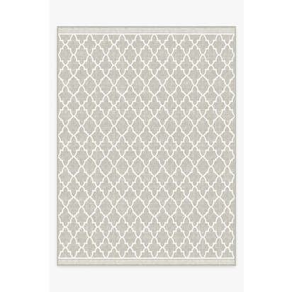 Varia Trellis Stone Outdoor Rug - 275 x 365 cm - Rug + Pad System