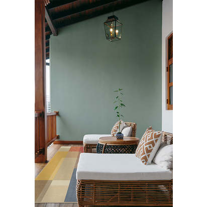 Campo Multicolour Outdoor Rug - 245 x 305 cm - Rug + Pad System