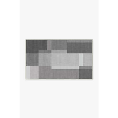 Campo Grey Outdoor Rug - 90 x 150 cm - Rug + Pad System