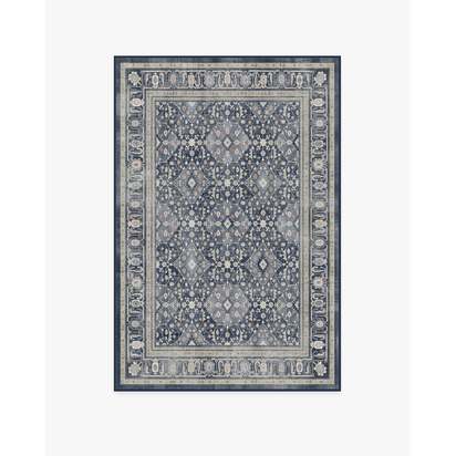 Alessia Dusk Blue Flatwoven Rug - 120 x 185 cm - Rug + Pad System