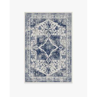 Kira Delft Blue Flatwoven Rug - 120 x 185 cm - Rug + Pad System