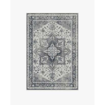 Kira Stone Blue Flatwoven Rug - 120 x 185 cm - Rug + Pad System