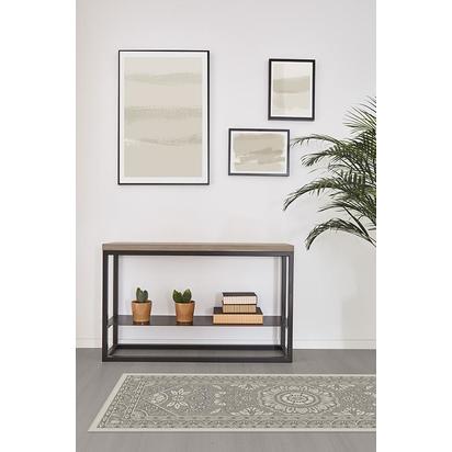 Almana Black & White Flatwoven Rug - 120 x 185 cm - Rug + Pad System