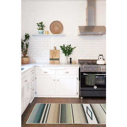 Falsa Stripes Sage Rug - 120 x 185 cm - Rug + Pad System