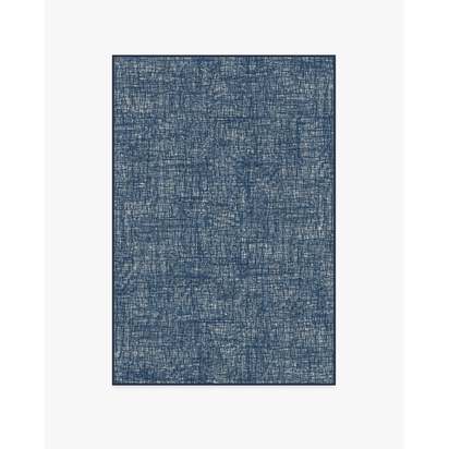 Crosshatch Sapphire Flatwoven Rug - 120 x 185 cm - Rug + Pad System
