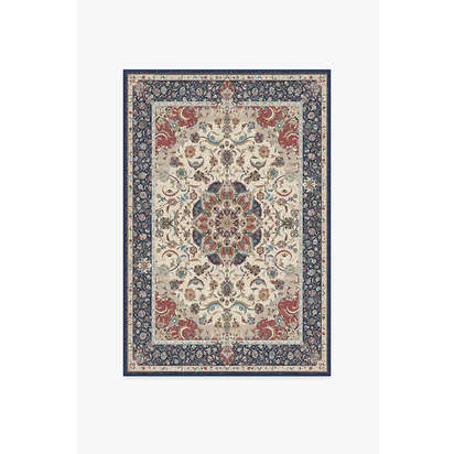 Sima Royal Blue Flatwoven Rug - 120 x 185 cm - Rug + Pad System