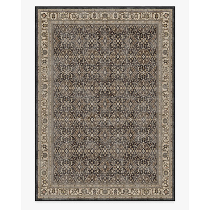 Alessia Dark Wood Flatwoven Rug - 305 x 425 cm - Rug + Pad System