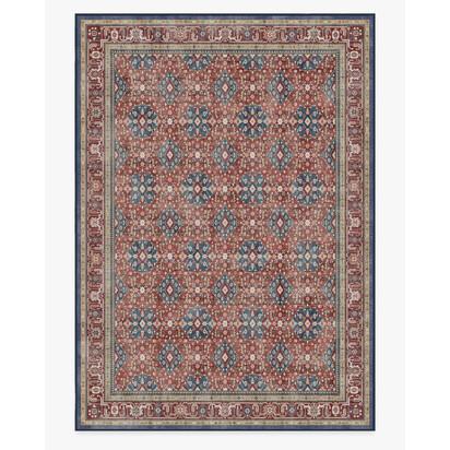 Alessia Royal Red Flatwoven Rug - 305 x 425 cm - Rug + Pad System