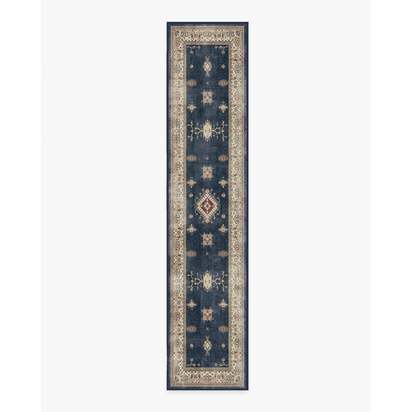 Verena Sapphire Flatwoven Rug - 75 x 365 cm - Rug + Pad System