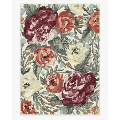 Camellia Currant Flatwoven Rug - 305 x 425 cm - Rug + Pad System