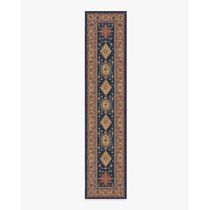 Cambria Sapphire Flatwoven Rug - 75 x 365 cm - Rug + Pad System