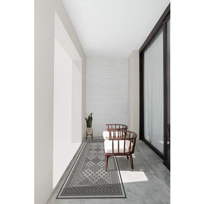 Loseta Black Outdoor Rug - 75 x 305 cm - Rug + Pad System