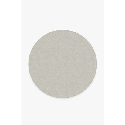 Heathered Solid Dove Grey Flatwoven Rug - 185 Round cm - Rug + Pad System