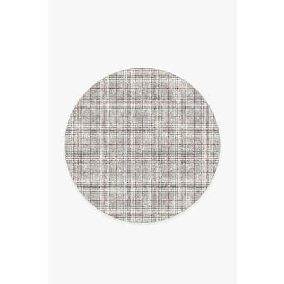 Glen Plaid Flatwoven Rug - 185 Round cm - Rug + Pad System