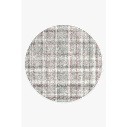 Glen Plaid Flatwoven Rug - 245 Round cm - Rug + Pad System
