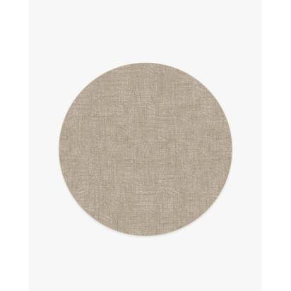 Crosshatch Natural Flatwoven Rug - 185 Round cm - Rug + Pad System