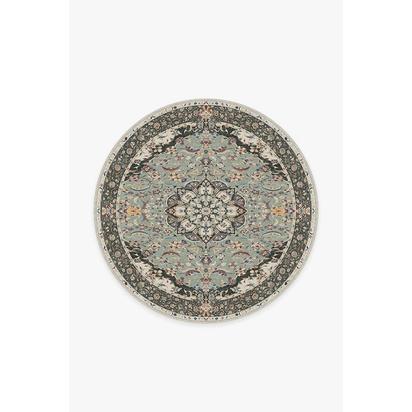 Sima Sage Flatwoven Rug - 185 Round cm - Rug + Pad System