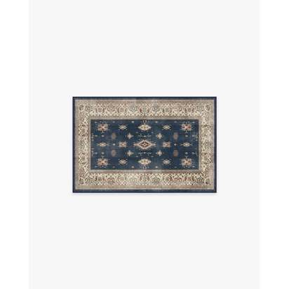 Verena Sapphire Flatwoven Rug - 60 x 90 cm - Rug + Pad System