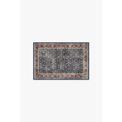 Celestine Sapphire Flatwoven Rug - 60 x 90 cm - Rug + Pad System