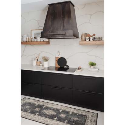 Verena Dark Wood Flatwoven Rug - 60 x 90 cm - Rug + Pad System