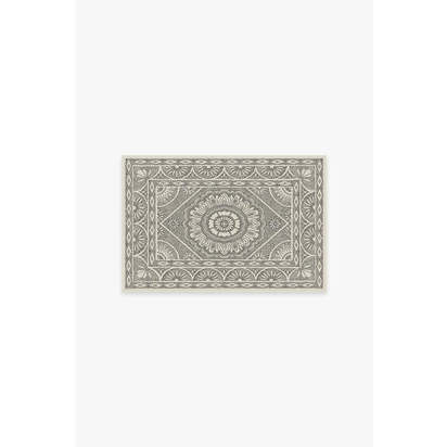 Almana Black & White Flatwoven Rug - 60 x 90 cm - Rug + Pad System