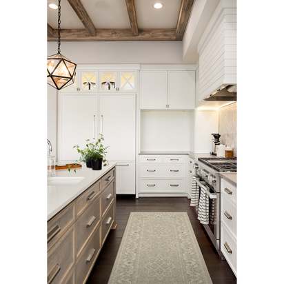 Hendesi Heriz Cream Flatwoven Rug - 60 x 90 cm - Rug + Pad System