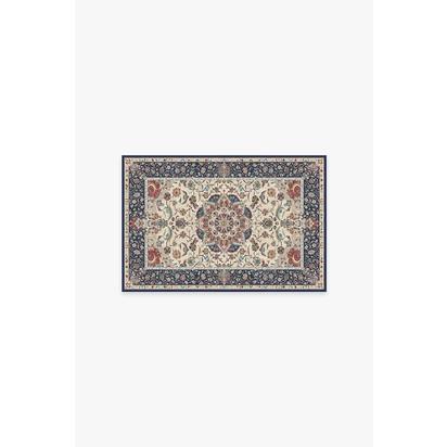 Sima Royal Blue Flatwoven Rug - 60 x 90 cm - Rug + Pad System