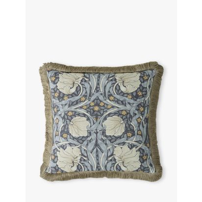 William Morris At Home Pimpernel Square Cushion, Ink Ink Blue | L50 x W50cm