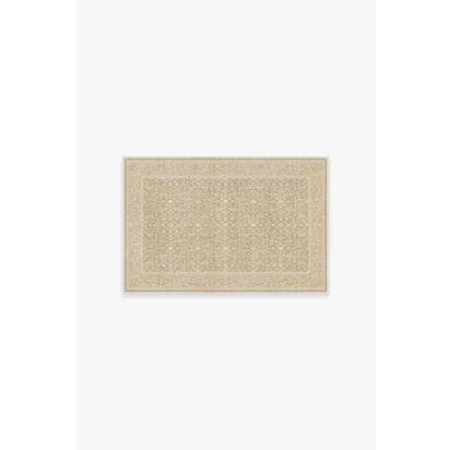 Celestine Ecru Flatwoven Rug - 60 x 90 cm - Rug + Pad System