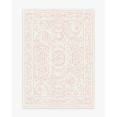 Delphina Powder Pink Flatwoven Rug - 150 x 215 cm - Rug + Pad System