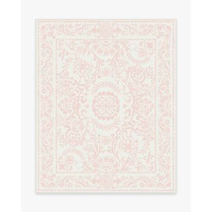 Delphina Powder Pink Flatwoven Rug - 245 x 305 cm - Rug + Pad System