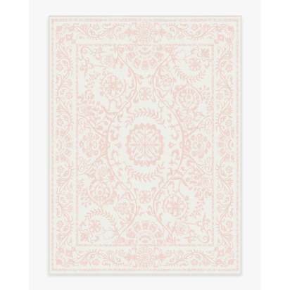 Delphina Powder Pink Flatwoven Rug - 275 x 365 cm - Rug + Pad System