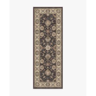 Odette Dark Wood Flatwoven Rug - 75 x 215 cm - Rug + Pad System