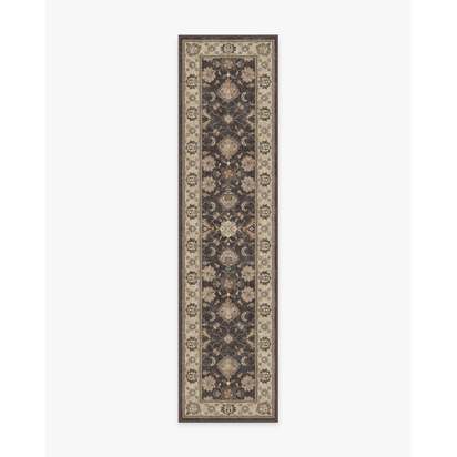 Odette Dark Wood Flatwoven Rug - 75 x 305 cm - Rug + Pad System