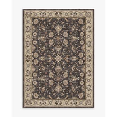 Odette Dark Wood Flatwoven Rug - 150 x 215 cm - Rug + Pad System