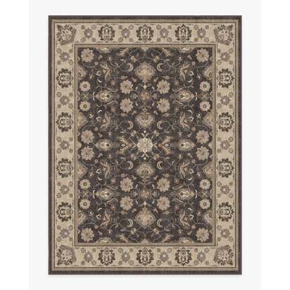 Odette Dark Wood Flatwoven Rug - 275 x 365 cm - Rug + Pad System