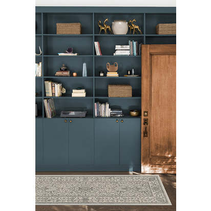 Vianna Black & Ivory Rug - 245 x 305 cm - Rug + Pad System