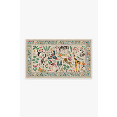 Jingle Jungle Flatwoven Rug by Iris Apfel - 90 x 150 cm - Rug + Pad System