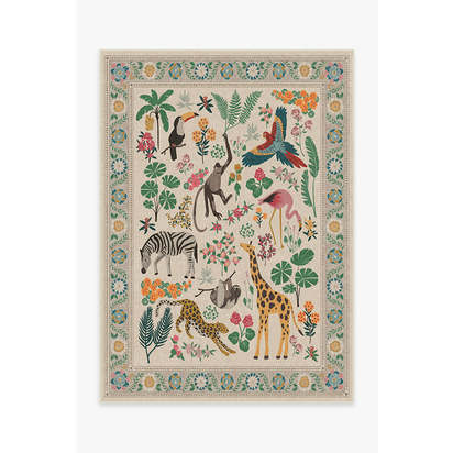 Jingle Jungle Flatwoven Rug by Iris Apfel - 150 x 215 cm - Rug + Pad System