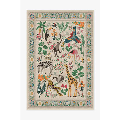 Jingle Jungle Flatwoven Rug by Iris Apfel - 185 x 275 cm - Rug + Pad System