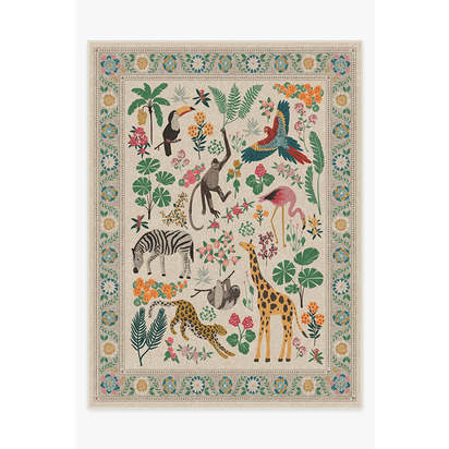 Jingle Jungle Flatwoven Rug by Iris Apfel - 275 x 365 cm - Rug + Pad System