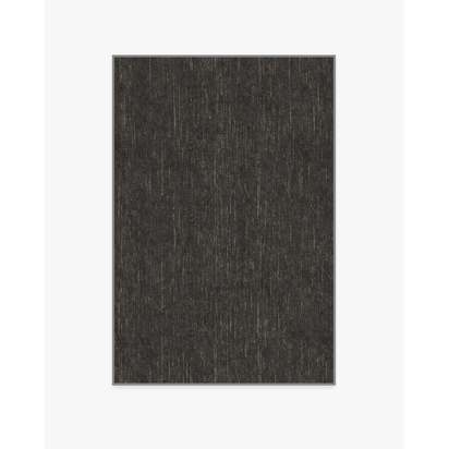 Melange Solid Charcoal Flatwoven Rug - 120 x 185 cm - Rug + Pad System