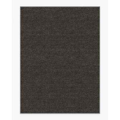 Melange Solid Charcoal Flatwoven Rug - 275 x 365 cm - Rug + Pad System