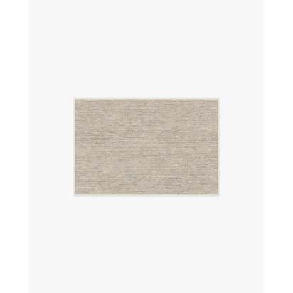 Melange Solid Light Grey Flatwoven Rug - 60 x 90 cm - Rug + Pad System
