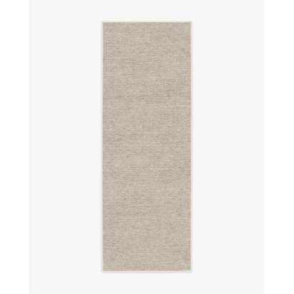 Melange Solid Light Grey Flatwoven Rug - 75 x 215 cm - Rug + Pad System