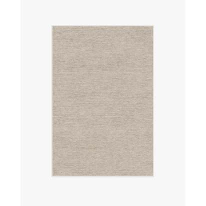 Melange Solid Light Grey Flatwoven Rug - 120 x 185 cm - Rug + Pad System