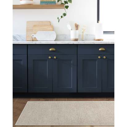 Melange Solid Light Grey Flatwoven Rug - 120 x 185 cm - Rug + Pad System