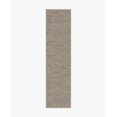 Melange Solid Natural Stone Flatwoven Rug - 75 x 305 cm - Rug + Pad System