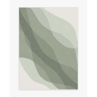 Kallan Sage Green Flatwoven Rug - 150 x 215 cm - Rug + Pad System