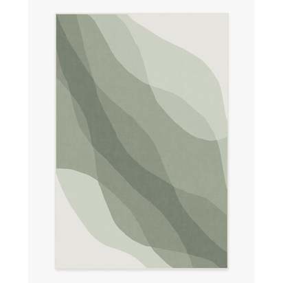 Kallan Sage Green Flatwoven Rug - 185 x 275 cm - Rug + Pad System